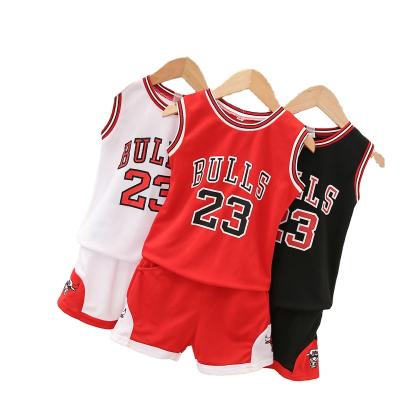 China Kids Basketball Wear Tops And Pants Casual Wholesale Cheaper Clothing Sets for sale