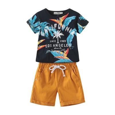 China Casual Set Kids Clothes 2-7 Years Boys Loungewear Teams Cotton Printed Children's Short Pants T-shirts Clothing Sets for sale