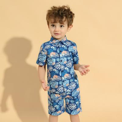 China High Quality Smart Casual Customize Hawaiian 100% Cotton Shirt Two Piece Sets for sale