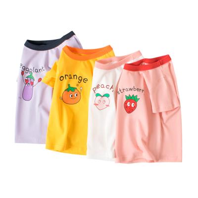 China Breathable High Quality Kids Printed T Shirts 100% Cotton 4 Colors Girl T-Shirt for sale