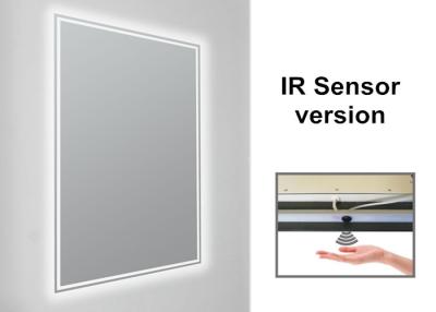 China Contemporary Deluxe LED Sensor Bathroom Mirror Frameless 100-240V Voltage for sale