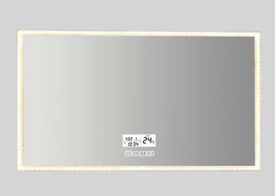 China Flat Led Bathroom Light Mirror / Rectangular Illuminated Mirror 800mm Wide for sale