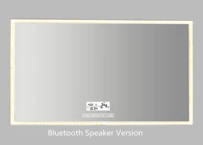 China Anti Fog Illuminated Bluetooth Bathroom Mirror , Rectangular Led Bathroom Mirror for sale