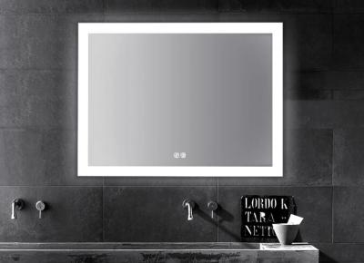 Cina Specchio del bagno del touch screen illuminato LED con il dispositivo antiappannante di alluminio del sensore della struttura in vendita