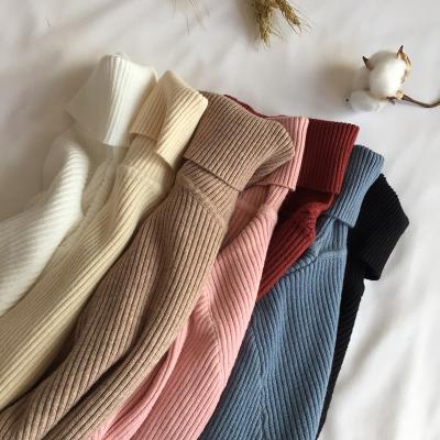 China 2021 fashion breathable autumn and winter series soft and warm thick turtle neck sweater women knit winter for sale