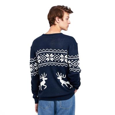 China 2021New Anti-wrinkle Autumn Winter Christmas Ugly Sweater Knitted Sweater Long Sheath Crew Neck Plus Size Mens Sweaters for sale