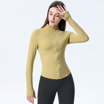 China Wholesale Breathable Well-Fitting Sports Jacket Quick-Drying Slimming Fitness Use Stand Collar Working To Use Women's Yoga Jacket for sale