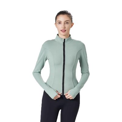 China Breathable Sports Slim Quick-Drying Sports Vest Jacket Women With Zipper Fitness Running Women's Yoga Wear Jacket for sale