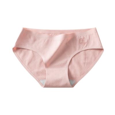 China Antibacterial Women's Cotton Underwear Plus Size Ladies Loose Female Solid Color Cotton Panties Panties for sale