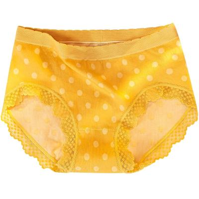 China Antibacterial Women's Polyester Panties Briefs Female Briefs Midi-Waist Brief Underwear Plus Size Pantys Lingerie Lace Panties for sale