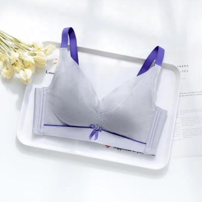 China QUICK DRY ladies shape nylon mesh lace hole cup bra panties set NO--wire thin collection fitted underwear for sale