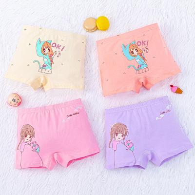 China Cotton Antibacterial Underwear Cute Girls Cartoon Printed Soft Breathable Young Girl Brief Panties Girl Briefs Kids Panties for sale