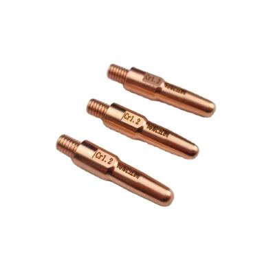 China Chrome Zirconium Copper Nozzles Contact Tips Holders For Welder Consumable Welding Tools (1.2mm) for sale