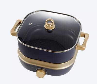 China Shabu-shabu Hot Selling Home Use Smokeless Nonstick Electric Korean Grill, Smokeless Nonstick Electric Grill Hot Pot for sale