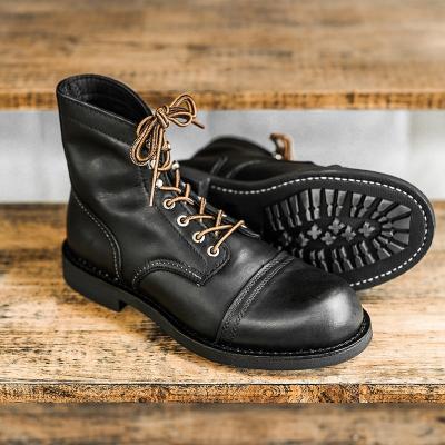 China OEM Goodyear Welted 8111 Genuine Leather Motorcycle Fashoin Work Heritage Boots Anti-Slippery Durable Vintage For Men's Cowboy Shoes Support OEM for sale