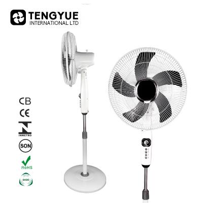 China Household Wholesales Energy Saving 16 Inch Electric DC Rack Fan Metal Grill 12V DC Stand Fan for sale