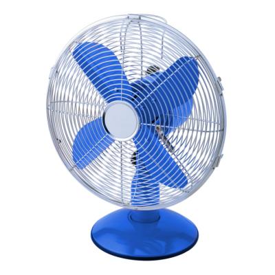 China Metal Fan 12 Inch Chrome Metal Table Floor Fan Europe Market Hot Sale Metal Floor Fan Strong Wind Metal Table Fan for sale