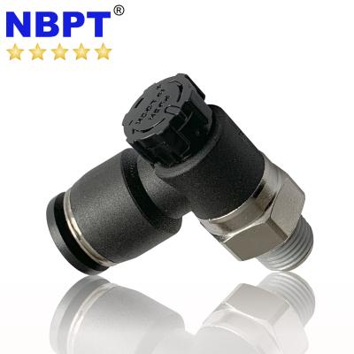 China Building Material Shops One Touch Push To Connect Pneumatic Lock Knob Flow Control Regulator ZSC Fittings By NBPT for sale