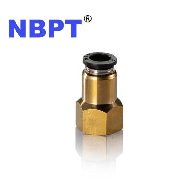 China Metric Inch PU/Nylon/PE NBPT Female Tube BSPT BSPP TNP Female Thread Air Internal Straight Thrust To Connect Pneumatic Fitting By NBPT for sale