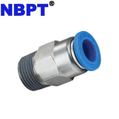 China Hotels Male One Touch Push In Screw In NBPT Thread One Way Check Stop Valve Fitting for sale