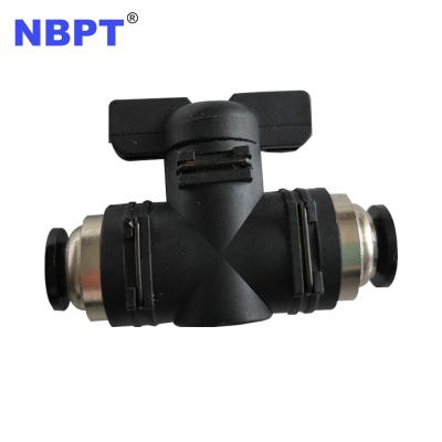 China Material of Construction Shops High Quality Ball Shut Off Valve BVU One Touch Push To Connect Fitting By NBPT for sale