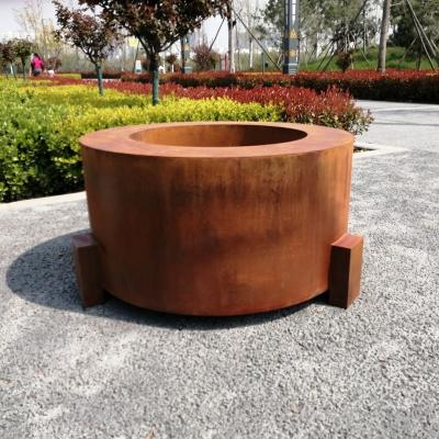 China Heater 90cm Outer Diameter Around Corten Steel Fire Pit for sale