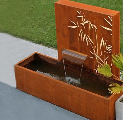 China Modern Outdoor Decoration Landscape Design CORTEN Steel Waterfall Fountain for sale