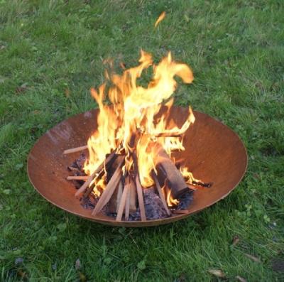 China Indoor And Outdoor Decoration 100cm Corten Steel Fire Pits for sale