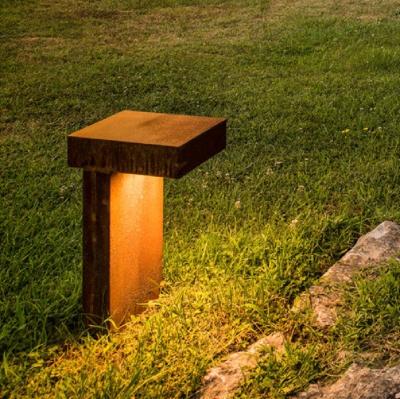 China Street Furniture Outdoor Bollard Corten Steel Yard And Yard Path Lighting for sale