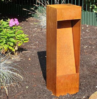 China Outdoor Decoration Street Furniture Corten Steel Bollard Light / Lighting for sale