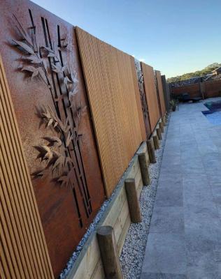 China New classic/postmodern decorative corten steel garden screen for sale