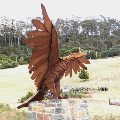 China Europe Corten Steel Statue Metal Animal Sculpture For Garden for sale