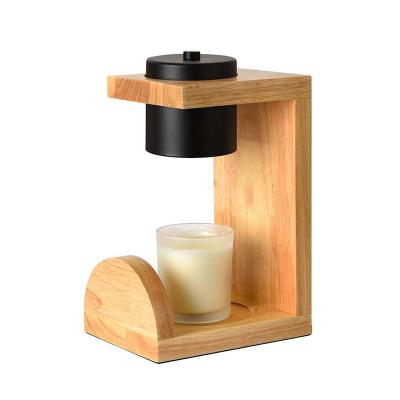 China Home Office Hotel Yoga Gym 2023 Wholesale Simple Wooden Electric Candle Lamp Warmer Restaurant Led Candle Lamp For Table for sale