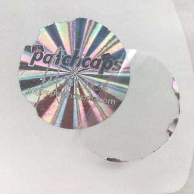 China Hologram Waterproof Private Disposable Sticker for sale