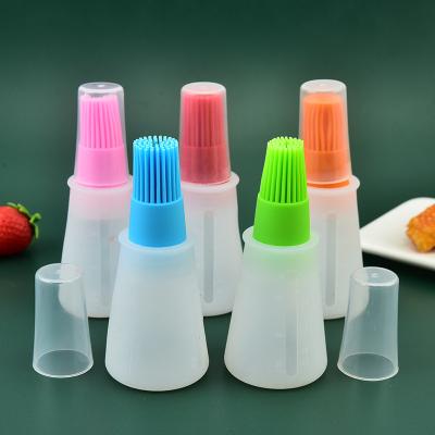 China Viable Wholesale Basting BBQ Grill Cook Silicone Oil Brush Dispenser for sale