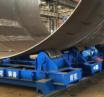 China Sandblasting Welding Rotator 150 Ton Wind Tower Motorized Wheel for sale