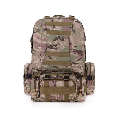 China Camping Waterproof Outdoor Detachable Suit Travel Bag Camouflage Military Tactical Backpack for sale