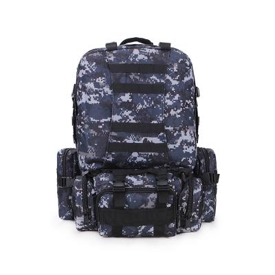 China Waterproof 2020 Wholesale 55L Camouflage Tactical Backpack For Camping Hiking Climbing Camping for sale