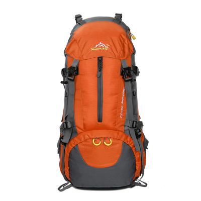 China Outdoor Waterproof Rucksack Backpack Waterproof Camping Hiking Sports Backpack Orange for sale