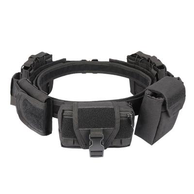 China Comfortable Multifunctional Pocket Pouch 5 Pieces Set Police Outdoor Military Tactical Duty Training Duty Belt for sale