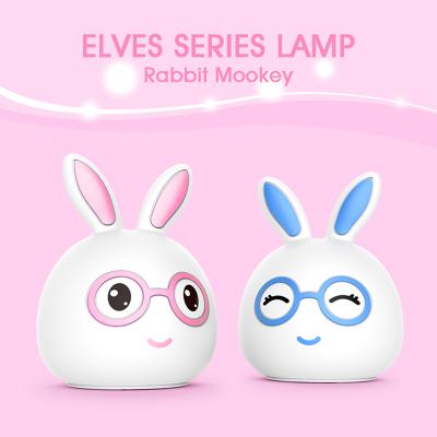 China Cartoon Kids Gifts Modern Cute Energy Saving Usb Rabbit Table Night Table Lamp Led Decorative Light for sale