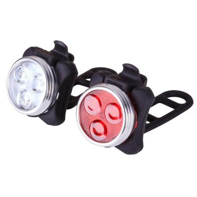 China ALUN USB Rechargeable Camping LED Outdoor Biker Lights Headlight Taillight Set Front Back Bicycle Lights Caution for sale