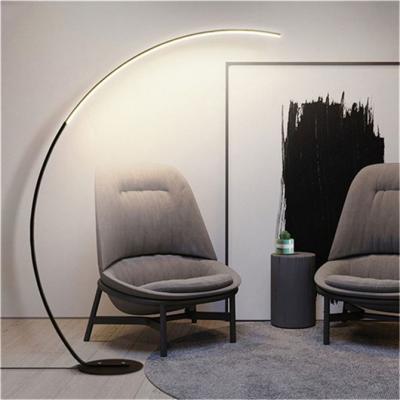 China Midcentur Modern Sleek Postmodern Low-key Luxury Hotel Bedroom Living Room Stepless Dimming Floor Lamp for sale