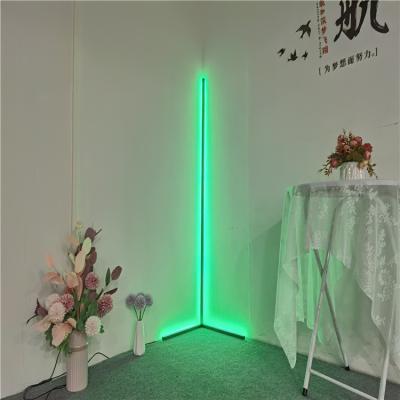 China 2021 Postmodern New RGB App or Music Remote Control Corner Standing LED Tripod Light Splicing Floor Lamp for Living Room Decoration for sale