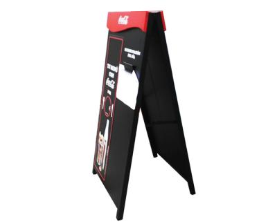 China Product Promotion Advertisement Board Metal Sandwich Board A Sturdy Folded Frame Sign Stand A For Sidewalk Menu Display For Catering Or Wedding for sale