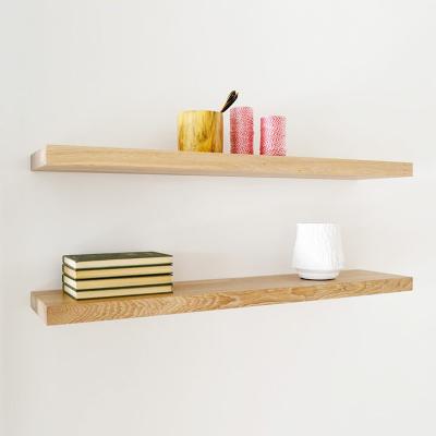 China China Light Oak Color Wooden Mail Mount Floating Shelves Organizer for Wall and 2 Head Hooks for sale