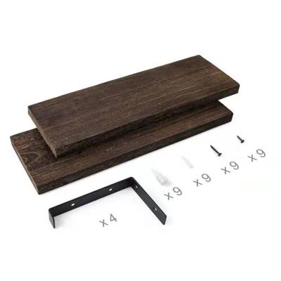 China Wholesale Custom Rustic Style Natural Wood Wall Shelves Home Decor UZ18131 for sale