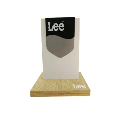 China Store Eco-friendly Material Wholesale Metal Sign Holder Sign Display Rack For Wood Base for sale