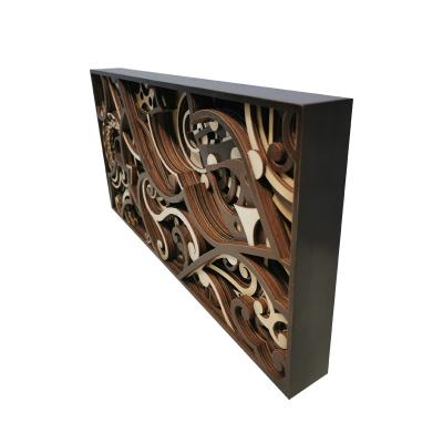 China Custom Wood Wall Art House Decoration UZ18106 Art Laser Cut Wooden Geometry Board Wall Sculpture for sale