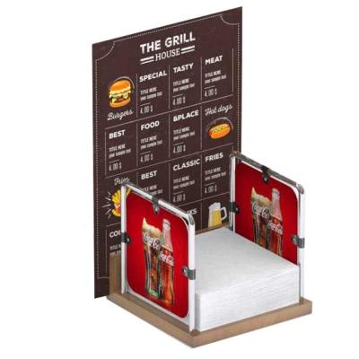 China Restaurant Customized Cheap Acrylic Wooden Napkin Holder for sale